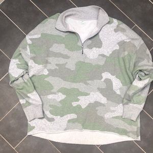 Aerie Camo Quarter zip up sweatshirt